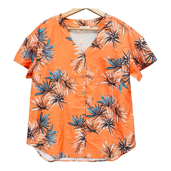Tropical 2pc Button Down Shirt + Shorts Vacation Set - Picture 6 of 13